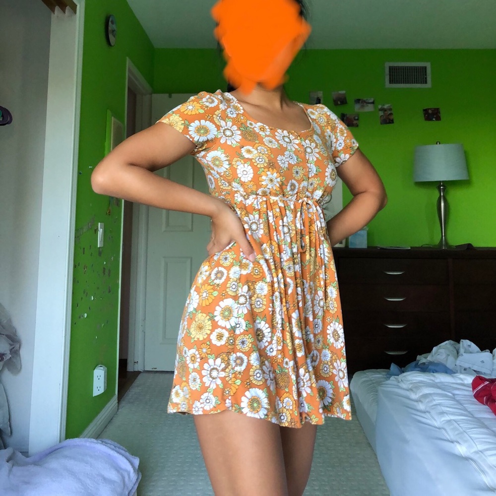 forever 21 sunflower mini sundress
